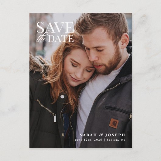 De Moderne Foto van Elegant sparen het Briefkaart  (Voorkant)