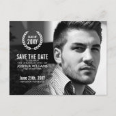 De moderne Foto van het Afstuderen sparen de Datum Aankondigingskaart (Voorkant)