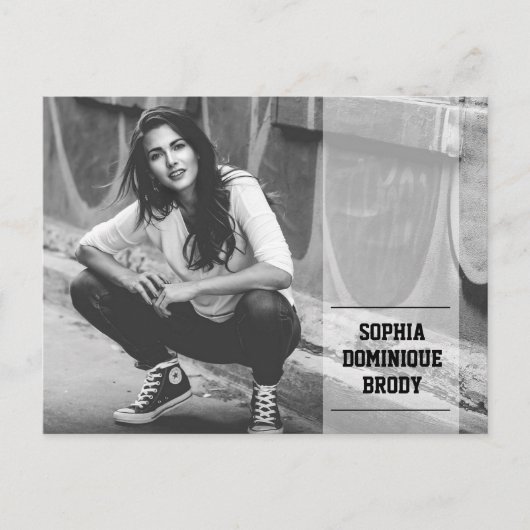 De Moderne Foto van het Afstuderen van de Banner s Briefkaart (Voorkant)