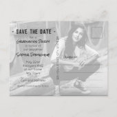 De moderne Foto van het Afstuderen van de Besnoeii Briefkaart (Achterkant)