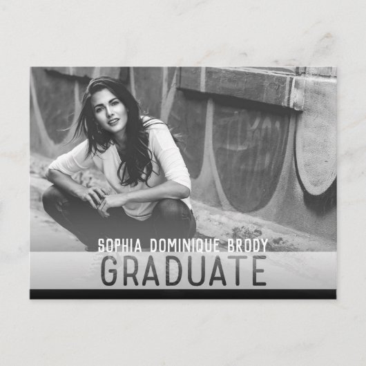 De moderne Foto van het Afstuderen van de Besnoeii Briefkaart (Voorkant)