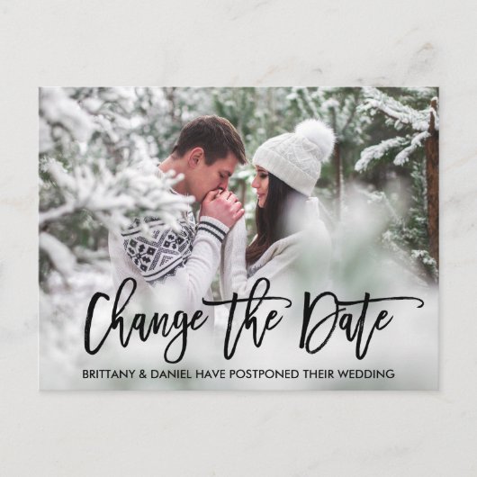 De moderne foto van het borstelschrift verandert d briefkaart (Voorkant)