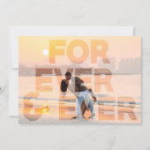 De moderne foto van het BUITENLANDSE huwelijk bewa Save The Date (Voorkant)