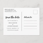 De moderne Foto van het Manuscript sparen de Datum Aankondigingskaart (Achterkant)