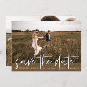 De moderne Foto van het Manuscript sparen de Datum Kaart (Voorkant / Achterkant)