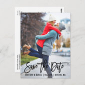 De moderne Foto van het Manuscript van de Borstel  Briefkaart (Voorkant / Achterkant)