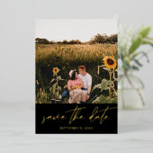 De moderne Foto Verticaal sparen de Datum Folie Uitnodiging (Staand Voorkant)