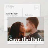 De moderne fotobruiloft bewaart de datum briefkaart (Voorkant / Achterkant)