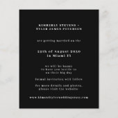 De moderne fotobruiloft van de begroting bewaart d flyer (Achterkant)