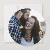 De moderne fotogouden bruidebruidebruiloft redt de save the date (Achterkant)