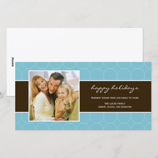 De moderne Fotokaart van het Vakantie van Circles Feestdagenkaart (Voorkant / Achterkant)