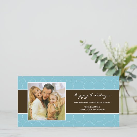 De moderne Fotokaart van het Vakantie van Circles Feestdagenkaart (Staand voorkant)