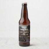 De moderne fotovrije bruiloft van de drink bewaart bier etiket (Voorkant)