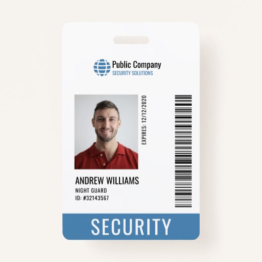 De moderne Garde van het Veiligheidsbedrijf #Cust  Badge (Achterkant)