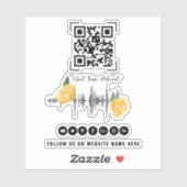 De moderne Gedetailleerde Code Podcast QR volgt Sticker (Vel)