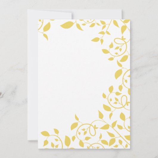 De moderne Gele Uitnodiging van het (Achterkant)