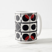 De moderne geometrie is Abstract met cirkels Koffiemok (Voorkant rechts)