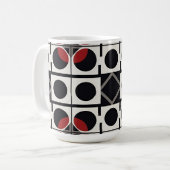 De moderne geometrie is Abstract met cirkels Koffiemok (Voorkant links)
