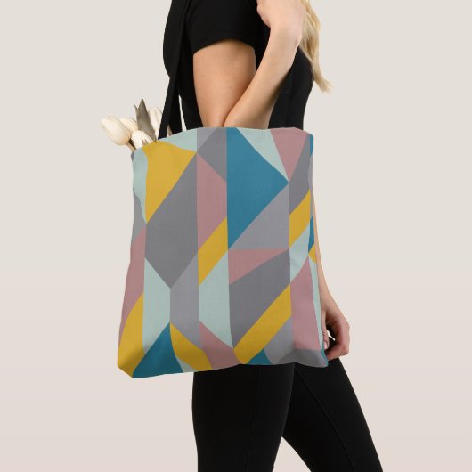 De moderne geometriekunst van de moderne tijd is e tote bag (Dichtbij)