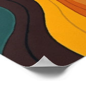 De moderne geometrische Abstracte kunst Poster (Hoek)