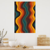 De moderne geometrische Abstracte kunst Poster (Keuken)