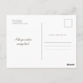 De moderne Geometrische Bloemen DwarsUitnodiging Briefkaart (Achterkant)