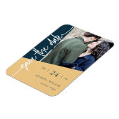 De moderne Geometrische Huwelijksfoto bewaart de d Magneet (Linkerzijde)