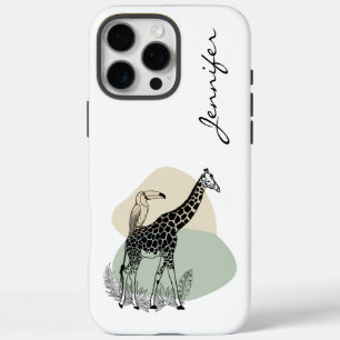 De moderne Giraffe iPhone 16 Pro Max Hoesje