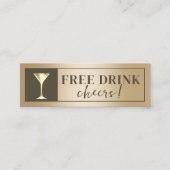 De moderne gouden Drink ticket Drink Voucher (Voorkant)