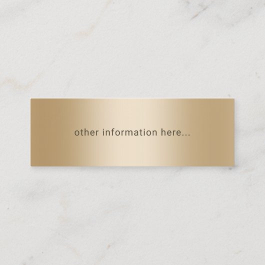 De moderne gouden Drink ticket Drink Voucher (Achterkant)