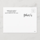 De moderne Gouden Foto van de Familie van Kerstmis Feestdagenkaart (Achterkant)