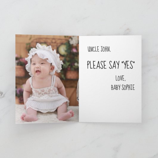 De moderne Grappige Foto van het Voorstel van de Kaart (Binnen)