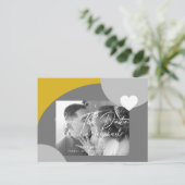 De moderne Grijs van de Foto Geel van de Kunst spa Briefkaart (Staand voorkant)