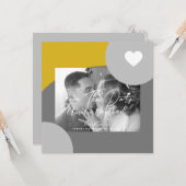 De moderne Grijs van de Foto Geel van de Kunst spa Kaart (Voorkant / Achterkant in situ)