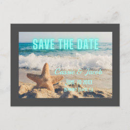 De moderne Grijze Grens van de Klein van de Beach  Aankondigingskaart