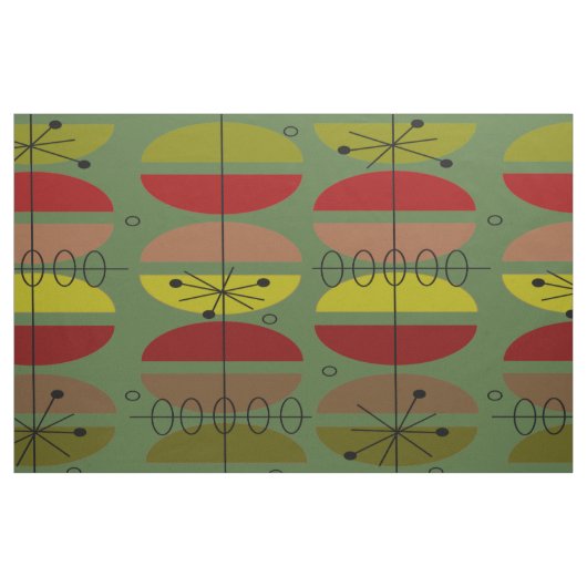 De Moderne Groene Abstracte Stof van het midden (Yard (91,4 cm))