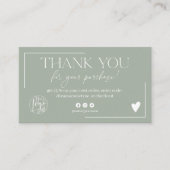 De moderne groene het manuscriptorde van de sage d visitekaartje (Voorkant)