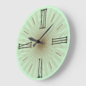 De moderne Groene Mint Roman Numeriek Grote Klok (Hoek)