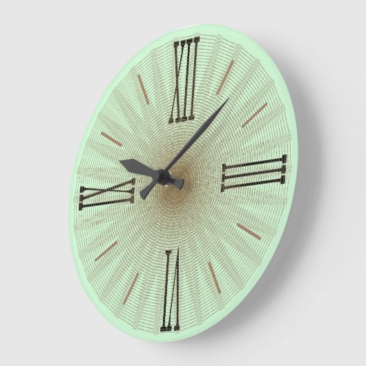 De moderne Groene Mint Roman Numeriek Grote Klok (Hoek)