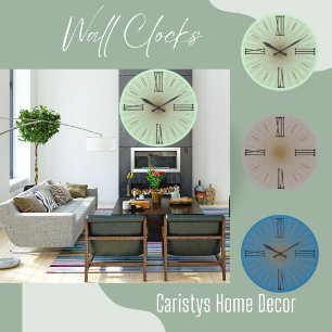 De moderne Groene Mint Roman Numeriek Grote Klok