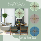 De moderne Groene Mint Roman Numeriek Grote Klok