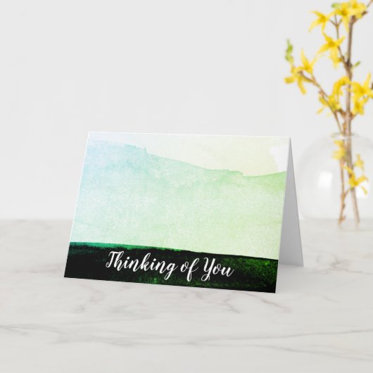 *~* de moderne Groene Zwarte van de Abstracte Munt Kaart (Gele Bloem)