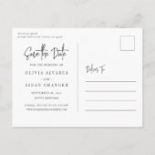 De moderne Handgeschreven Foto van het Manuscript  Aankondigingskaart (Achterkant)