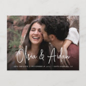 De moderne Handgeschreven Foto van het Manuscript  Aankondigingskaart (Voorkant)