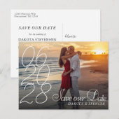 De moderne Handgeschreven Foto van het Manuscript  Aankondigingskaart (Voorkant / Achterkant)