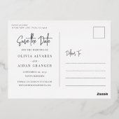 De moderne Handgeschreven Foto van het Manuscript  Folie Uitnodiging Briefkaart (Achterkant)