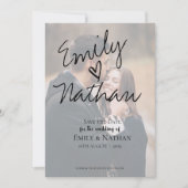 De moderne Handgeschreven Foto van het Manuscript  Save The Date (Voorkant)