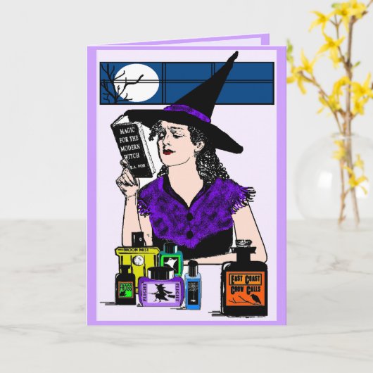 De moderne heks kaart (Gele Bloem)