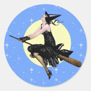 De moderne heksenticker ronde sticker