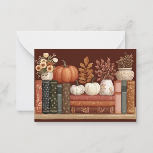 De moderne Herfst botanisch Notitiekaartje (Achterkant)